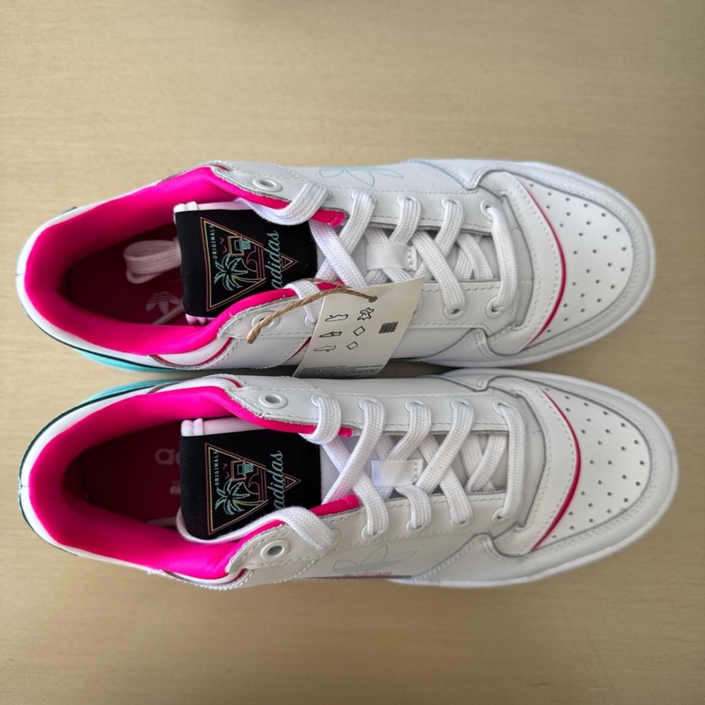 Adidas White and Pink Sneakers - Picture 3 of 7